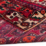 Quchan Persian Rug 10'2" x 5'1" - Semi Antique Medallion Red, Blue Hand Knotted | corner detail | SKU 112266
