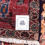 Bakhtiari Persian Rug 9'2" x 5'5" - Semi Antique Medallion Blue, Crimson Hand Knotted | full view | SKU 112267