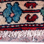 Hamadan Persian Rug 9x4 ft - Semi Antique Medallion Toranj, Herati Mahi Navy Blue, Madder Red, Cream Hand Knotted | pile detail | SKU 112268