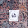 Hamadan Persian Rug 9x4 ft - Semi Antique Medallion Toranj, Herati Mahi Navy Blue, Madder Red, Cream Hand Knotted | full view | SKU 112268