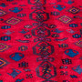 Bijar Persian Rug 9x3 ft - Semi Antique Medallion Crimson, Navy Blue Hand Knotted | side view | SKU 112270