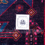 Bijar Persian Rug 9'8" x 3'0" - Semi Antique Medallion Crimson, Navy Blue Hand Knotted | full view | SKU 112270