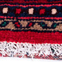 Hamadan Persian Rug 10'12" x 7'3" - Semi Antique Afshan Red, Blue Hand Knotted | pile detail | SKU 112273