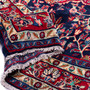 Hamadan Persian Rug 10x7 ft - Semi Antique Medallion (Toranj), Herati (Mahi) Navy Blue, Madder Red, Cream Hand Knotted | detail view | SKU 112274