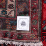Hamadan Persian Rug 17x3 ft - Semi Antique Afshan Red, Blue Hand Knotted | pile detail | SKU 112276