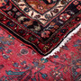 Hamadan Persian Rug 17'5" x 3'7" - Semi Antique Afshan Red, Blue Hand Knotted | detail view | SKU 112276