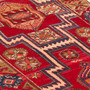 Ardabil Persian Rug 7x2 ft -  Medallion Turquoise, White Hand Knotted | side view | SKU 110034