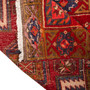 Ardabil Persian Rug 7'10" x 2'11" - 25-40 Years Medallion Geometric Red, Gold, Navy Blue Hand Knotted | corner detail | SKU 110034