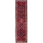 Hosseinabad Persian Rug 13'1" x 3'5" - Semi Antique Medallion Crimson, Ivory Hand Knotted | front view | SKU 112280