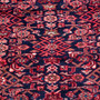 Hosseinabad Persian Rug 13'1" x 3'5" - Semi Antique Medallion Crimson, Ivory Hand Knotted | back view | SKU 112280