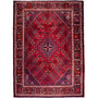 Josheghan Persian Rug 13'3" x 9'8" - Semi Antique Geometric Crimson, Navy Blue Hand Knotted | front view | SKU 112281