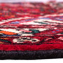 Hosseinabad Persian Rug 10'12" x 5'5" - Semi Antique Medallion Crimson, Ivory Hand Knotted | side view | SKU 112282