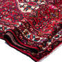 Hosseinabad Persian Rug 10'12" x 5'5" - Semi Antique Medallion Crimson, Ivory Hand Knotted | detail view | SKU 112282