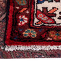 Hosseinabad Persian Rug 11x5 ft - Semi Antique Medallion Crimson, Ivory Hand Knotted | pile detail | SKU 112283