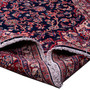 Hamadan Persian Rug 12'2" x 9'3" - Semi Antique Afshan Red, Blue Hand Knotted | detail view | SKU 112284
