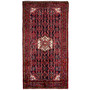 Arak Persian Rug 10x5 ft - Semi Antique Medallion Crimson, Red Hand Knotted | front view | SKU 112286