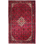Hosseinabad Persian Rug 10x7 ft - Semi Antique Medallion Crimson, Ivory Hand Knotted | front view | SKU 112287