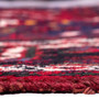 Josheghan Persian Rug 12'4" x 7'7" - Semi Antique Geometric Crimson, Navy Blue Hand Knotted | side view | SKU 112289