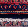 Hamadan Persian Rug 13'5" x 10'0" - Semi Antique Afshan Red, Blue Hand Knotted | pile detail | SKU 112290