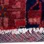 Nahavand Persian Rug 9'9" x 4'11" - Semi Antique Medallion Navy Blue, Red Hand Knotted | pile detail | SKU 112292