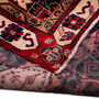 Nahavand Persian Rug 10x4 ft - Semi Antique Medallion Navy Blue, Red Hand Knotted | corner detail | SKU 112294