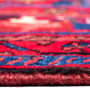 Nahavand Persian Rug 9x5 ft - Semi Antique Medallion Navy Blue, Red Hand Knotted | back view | SKU 112295