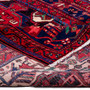 Nahavand Persian Rug 9'6" x 5'3" - Semi Antique Medallion Navy Blue, Red Hand Knotted | corner detail | SKU 112295