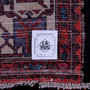 Hamadan Persian Rug 10x5 ft - Semi Antique Medallion (Toranj), Herati (Mahi) Madder Red, Navy Blue, Ivory Hand Knotted | full view | SKU 112296
