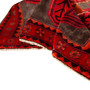 Ardabil Persian Rug 10x4 ft - Semi Antique Medallion (Toranj), Geometric Red, Orange, Brown Hand Knotted | detail view | SKU 110036