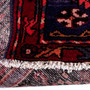 Zanjan Persian Rug 7'5" x 4'8" - Semi Antique Medallion Navy Blue, Crimson Hand Knotted | pile detail | SKU 112301
