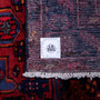 Zanjan Persian Rug 7'3" x 4'7" - Semi Antique Medallion Navy Blue, Crimson Hand Knotted | full view | SKU 112302