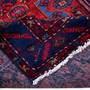 Zanjan Persian Rug 7x4 ft - Semi Antique Medallion Navy Blue, Crimson Hand Knotted | corner detail | SKU 112303