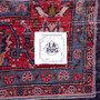 Songhor Persian Rug 9'2" x 4'11" - Semi Antique Geometric Red, Blue Hand Knotted | full view | SKU 112307