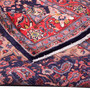 Songhor Persian Rug 9x4 ft - Semi Antique Geometric Red, Blue Hand Knotted | corner detail | SKU 112307