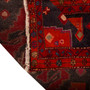 Meshkin Persian Rug 9x4 ft - Semi Antique Geometric Crimson, Green Hand Knotted | corner detail | SKU 110038