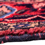 Songhor Persian Rug 8'10" x 4'11" - Semi Antique Geometric Red, Blue Hand Knotted | side view | SKU 112310