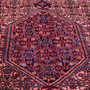 Songhor Persian Rug 8x4 ft - Semi Antique Geometric Red, Blue Hand Knotted | back view | SKU 112310