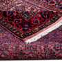 Songhor Persian Rug 8'10" x 4'11" - Semi Antique Geometric Red, Blue Hand Knotted | corner detail | SKU 112310