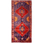 Ardabil Persian Rug 9x4 ft - Semi Antique Medallion Turquoise, White Hand Knotted | front view | SKU 112311