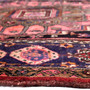 Gholtogh Persian Rug 6'1" x 4'3" - Semi Antique Medallion Crimson, Navy Blue Hand Knotted | side view | SKU 112312