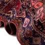 Gholtogh Persian Rug 6'1" x 4'3" - Semi Antique Medallion Crimson, Navy Blue Hand Knotted | detail view | SKU 112312