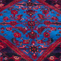 Bijar Persian Rug 9'9" x 3'3" - Semi Antique Medallion Crimson, Navy Blue Hand Knotted | back view | SKU 112314