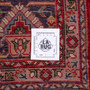Tabriz Persian Rug 9x6 ft - Semi Antique Medallion (Toranj), Shah Abbasi Red, Cream, Navy Blue Hand Knotted | pile detail | SKU 112316
