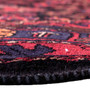 Zanjan Persian Rug 8x4 ft - Semi Antique Medallion Toranj, Herati Mahi Madder Red, Navy Blue, Crimson Hand Knotted | side view | SKU 112320