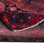 Zanjan Persian Rug 8x4 ft - Semi Antique Medallion Toranj, Herati Mahi Madder Red, Navy Blue, Crimson Hand Knotted | corner detail | SKU 112320