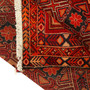 Meshkin Persian Rug 10'9" x 4'7" - Semi Antique Geometric Crimson, Green Hand Knotted | detail view | SKU 110039
