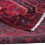 Zanjan Persian Rug 9'10" x 5'3" - Semi Antique Medallion Navy Blue, Crimson Hand Knotted | corner detail | SKU 112322