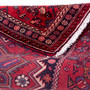 Gholtogh Persian Rug 3x2 ft - Semi Antique Medallion Toranj Geometric Madder Red Crimson Navy Blue Hand Knotted | detail view | SKU 112323
