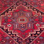 Gholtogh Persian Rug 3'11" x 2'7" - Semi Antique Medallion Crimson, Navy Blue Hand Knotted | back view | SKU 112323