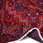 Gholtogh Persian Rug 4'10" x 3'3" - Semi Antique Medallion Crimson, Navy Blue Hand Knotted | detail view | SKU 112324